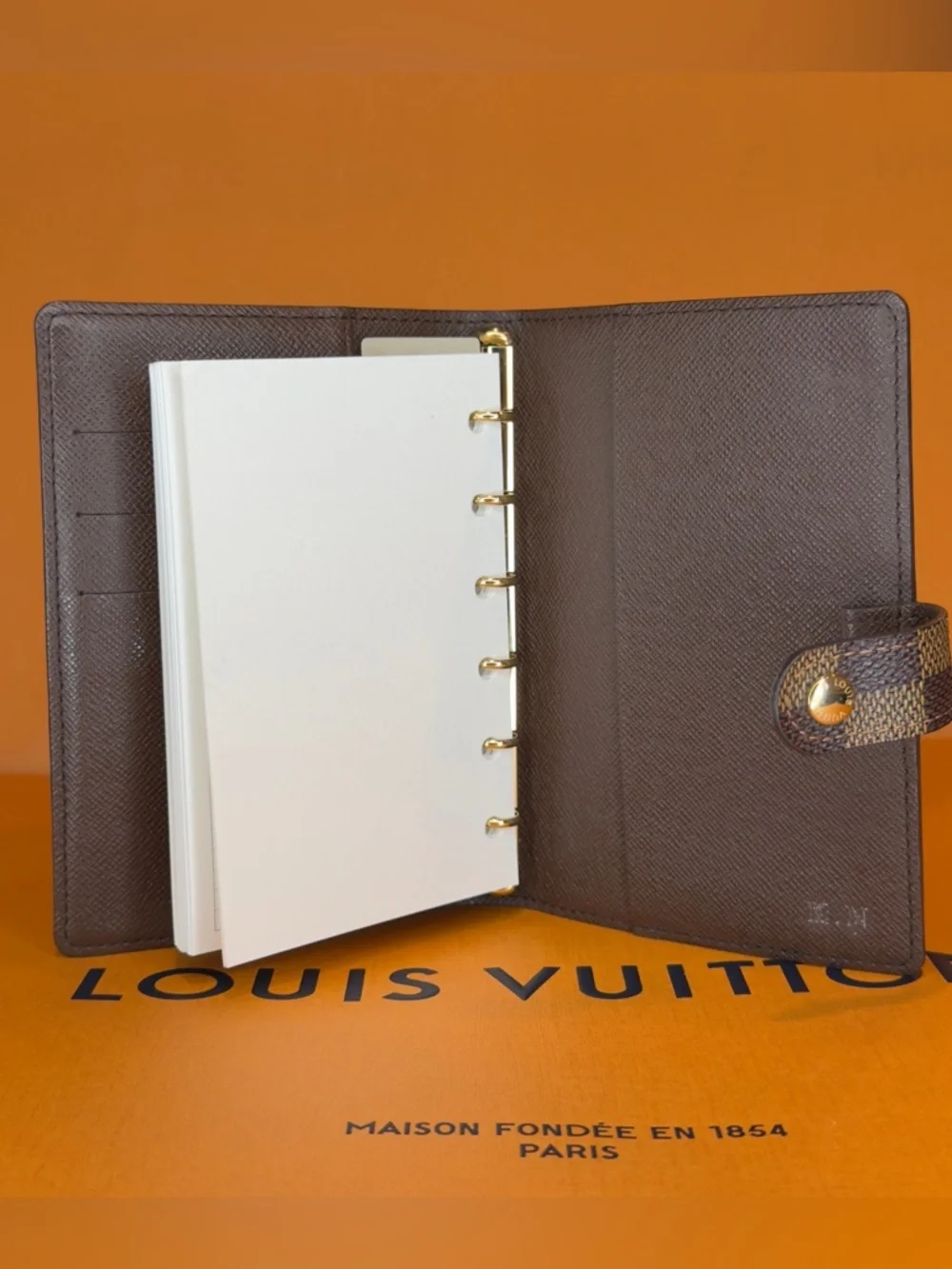 Louis Vuitton PM Agenda Damier Ebene Planner Organizer Notebook Cover Wallet